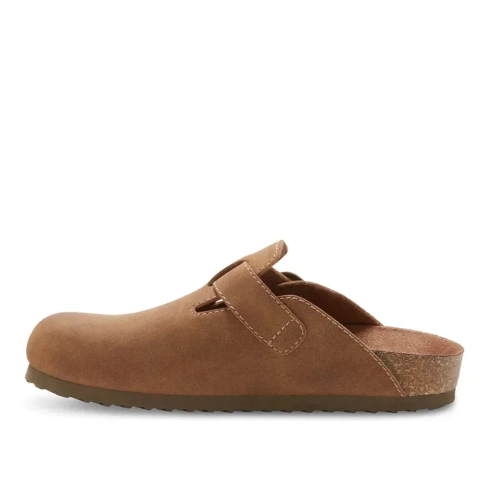 Eastland NEW Clog Suede Leather Fur Lining Mule Cork Wedge Comfort Women 10 - Picture 2 of 13